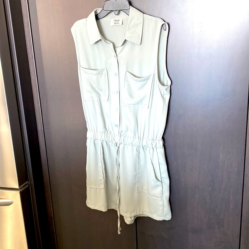 Made with Love brand cute romper.  Size small.  Button down front/elastic waist